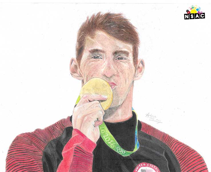 Artwork of Adona Celi Roy in 20th All India Child Art Competition 2024, My Idol, National Level Painting Competition for Kids, Painting Competition for Children, Online Painting Competition for Kids, Kids Art Competition, Children Art Contest, Drawing Competition for Children, Painting Competition in Delhi for Kids