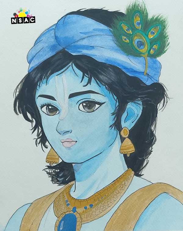 Artwork of T. Dakshitha in 20th All India Child Art Competition 2024, My Idol, National Level Painting Competition for Kids, Painting Competition for Children, Online Painting Competition for Kids, Kids Art Competition, Children Art Contest, Drawing Competition for Children, Painting Competition in Delhi for Kids