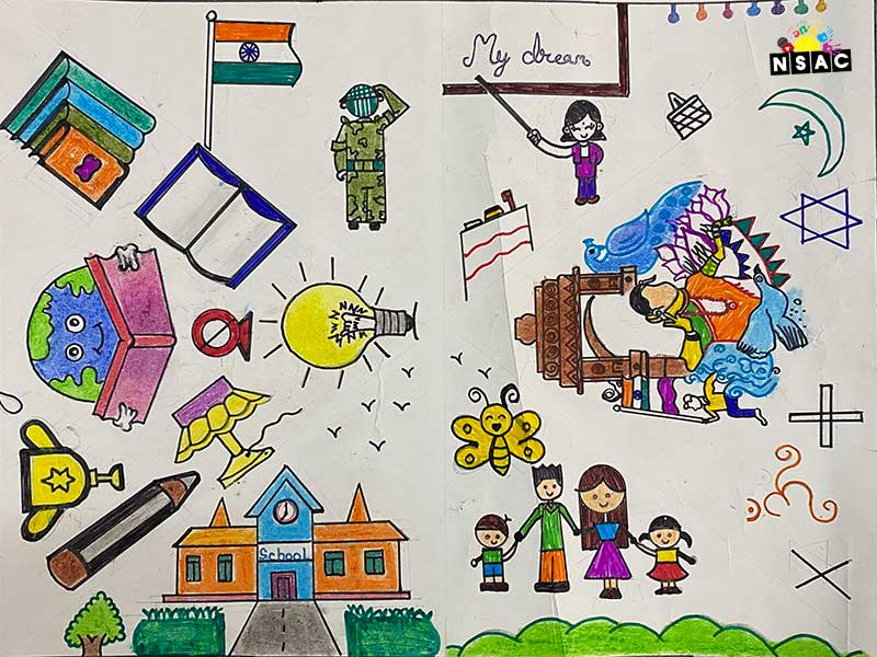 Artwork of Busra Gyasuddin Khan in 20th All India Child Art Competition 2024, My Idol, National Level Painting Competition for Kids, Painting Competition for Children, Online Painting Competition for Kids, Kids Art Competition, Children Art Contest, Drawing Competition for Children, Painting Competition in Delhi for Kids