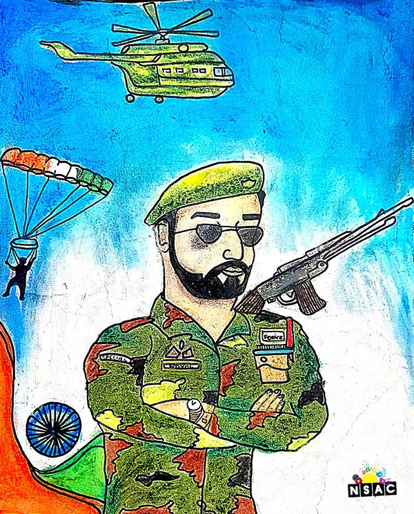 Artwork of C Prajna in 20th All India Child Art Competition 2024, My Idol, National Level Painting Competition for Kids, Painting Competition for Children, Online Painting Competition for Kids, Kids Art Competition, Children Art Contest, Drawing Competition for Children, Painting Competition in Delhi for Kids