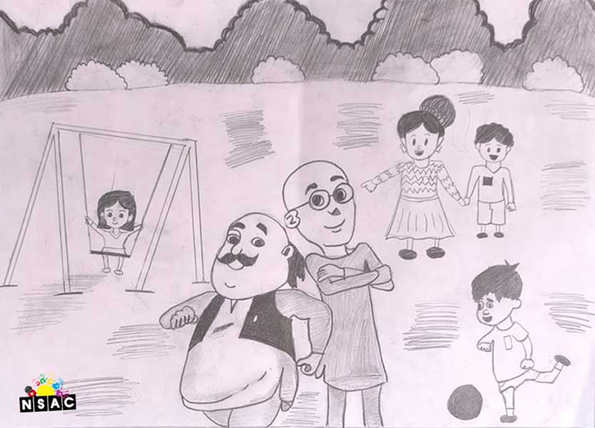 Artwork of Sakshi Pashte  in 20th All India Child Art Competition 2024, My Idol, National Level Painting Competition for Kids, Painting Competition for Children, Online Painting Competition for Kids, Kids Art Competition, Children Art Contest, Drawing Competition for Children, Painting Competition in Delhi for Kids