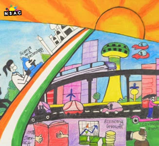 Artwork of Samiksha Tara Sunar in 20th All India Child Art Competition 2024, My Idol, National Level Painting Competition for Kids, Painting Competition for Children, Online Painting Competition for Kids, Kids Art Competition, Children Art Contest, Drawing Competition for Children, Painting Competition in Delhi for Kids