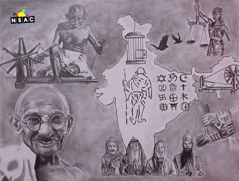 Artwork of Likith N in 20th All India Child Art Competition 2024, Mere Sapno Ka Bharat, National Level Painting Competition for Kids, Painting Competition for Children, Online Painting Competition for Kids, Kids Art Competition, Children Art Contest, Drawing Competition for Children, Painting Competition in Delhi for Kids