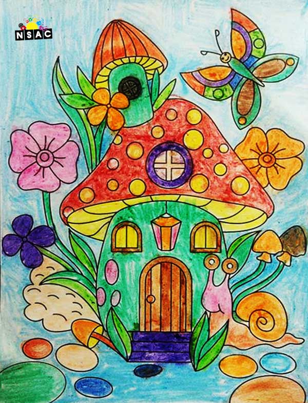 Artwork of Navika Agrawal in 20th All India Child Art Competition 2024, Colouring Competition, Coloring Contest, National Level Painting Competition for Kids, Painting Competition for Children, Online Painting Competition for Kids, Kids Art Competition, Children Art Contest, Drawing Competition for Children, Painting Competition in Delhi for Kids