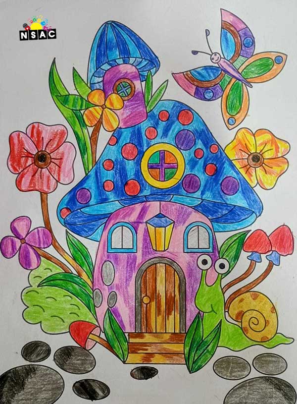 Artwork of Miraya Dalal in 20th All India Child Art Competition 2024, Colouring Competition, Coloring Contest, National Level Painting Competition for Kids, Painting Competition for Children, Online Painting Competition for Kids, Kids Art Competition, Children Art Contest, Drawing Competition for Children, Painting Competition in Delhi for Kids