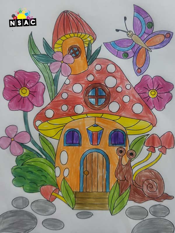 Artwork of Georgy Benny Thankachan in 20th All India Child Art Competition 2024, Colouring Competition, Coloring Contest, National Level Painting Competition for Kids, Painting Competition for Children, Online Painting Competition for Kids, Kids Art Competition, Children Art Contest, Drawing Competition for Children, Painting Competition in Delhi for Kids