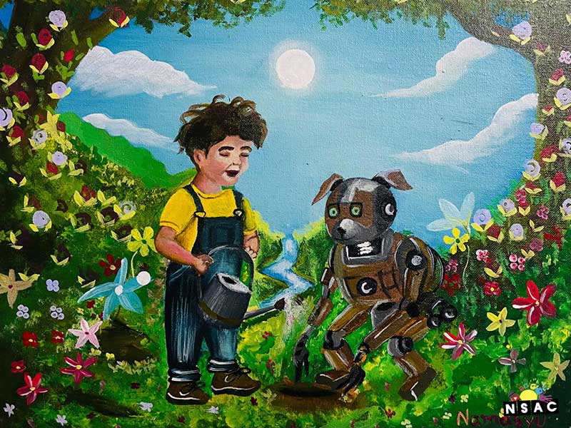 Artwork of Namasyu Iomus in 21st All India Child Art Competition 2025, Me and My Robot Art Competition for Kids, National Level Painting Competition for Kids, Painting Competition for Children, Online Painting Competition for Kids, Kids Art Competition, Children Art Contest, Drawing Competition for Children, Painting Competition in Delhi for Kids, Nav Shri Art & Culture Organisation, Himanshu Art Institute, Painting Competition Near Me, Painting Competition for Students, Painting Competition for School, Drawing Competition for School Students, Indian Art Contest, Art Competition, Painting Competition for School Students