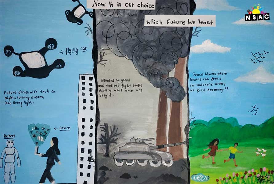 Artwork of Fatima Rasool in 21st All India Child Art Competition 2025, The Future of Earth - Online Competition, National Level Painting Competition for Kids, Painting Competition for Children, Online Painting Competition for Kids, Kids Art Competition, Children Art Contest, Drawing Competition for Children, Painting Competition in Delhi for Kids, Nav Shri Art & Culture Organisation, Himanshu Art Institute, Painting Competition Near Me, Painting Competition for Students, Painting Competition for School, Drawing Competition for School Students, Indian Art Contest, Art Competition, Painting Competition for School Students