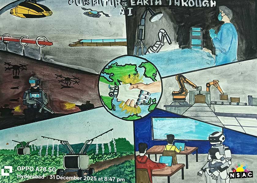 Artwork of Suraboyeena Reyansh Raj in 21st All India Child Art Competition 2025, The Future of Earth - Online Competition, National Level Painting Competition for Kids, Painting Competition for Children, Online Painting Competition for Kids, Kids Art Competition, Children Art Contest, Drawing Competition for Children, Painting Competition in Delhi for Kids, Nav Shri Art & Culture Organisation, Himanshu Art Institute, Painting Competition Near Me, Painting Competition for Students, Painting Competition for School, Drawing Competition for School Students, Indian Art Contest, Art Competition, Painting Competition for School Students