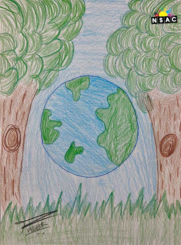 Artwork of P Bhargav Sri Sai Krishna in 21st All India Child Art Competition 2025, The Future of Earth - Online Competition, National Level Painting Competition for Kids, Painting Competition for Children, Online Painting Competition for Kids, Kids Art Competition, Children Art Contest, Drawing Competition for Children, Painting Competition in Delhi for Kids, Nav Shri Art & Culture Organisation, Himanshu Art Institute, Painting Competition Near Me, Painting Competition for Students, Painting Competition for School, Drawing Competition for School Students, Indian Art Contest, Art Competition, Painting Competition for School Students