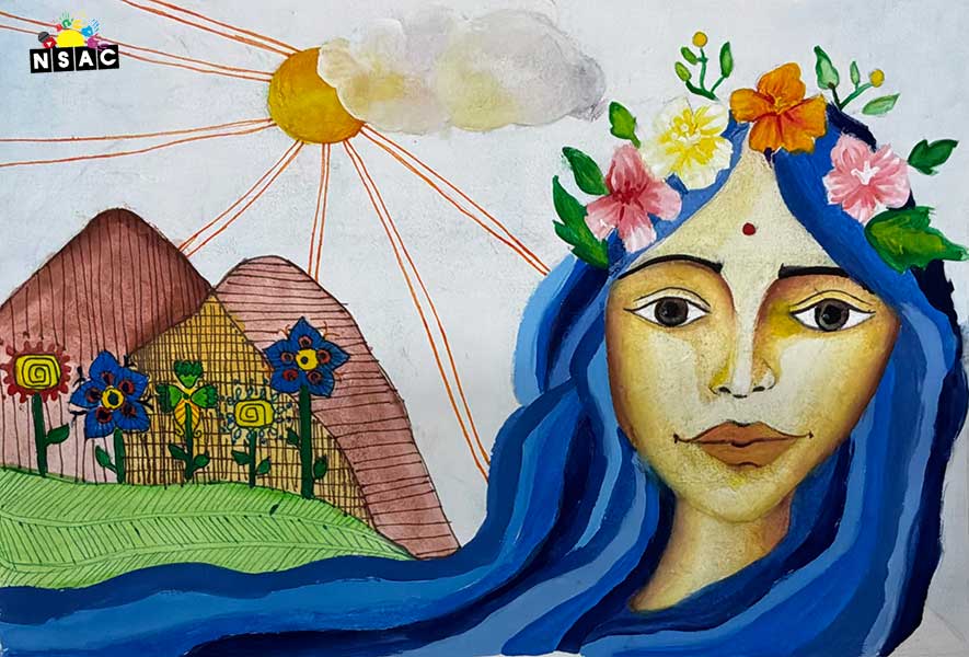 Artwork of Sanvi Galatagi in 21st All India Child Art Competition 2025, The Future of Earth - Online Competition, National Level Painting Competition for Kids, Painting Competition for Children, Online Painting Competition for Kids, Kids Art Competition, Children Art Contest, Drawing Competition for Children, Painting Competition in Delhi for Kids, Nav Shri Art & Culture Organisation, Himanshu Art Institute, Painting Competition Near Me, Painting Competition for Students, Painting Competition for School, Drawing Competition for School Students, Indian Art Contest, Art Competition, Painting Competition for School Students