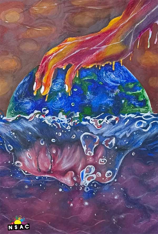 Artwork of Abhilasha Ananda in 21st All India Child Art Competition 2025, The Future of Earth - Online Competition, National Level Painting Competition for Kids, Painting Competition for Children, Online Painting Competition for Kids, Kids Art Competition, Children Art Contest, Drawing Competition for Children, Painting Competition in Delhi for Kids, Nav Shri Art & Culture Organisation, Himanshu Art Institute, Painting Competition Near Me, Painting Competition for Students, Painting Competition for School, Drawing Competition for School Students, Indian Art Contest, Art Competition, Painting Competition for School Students