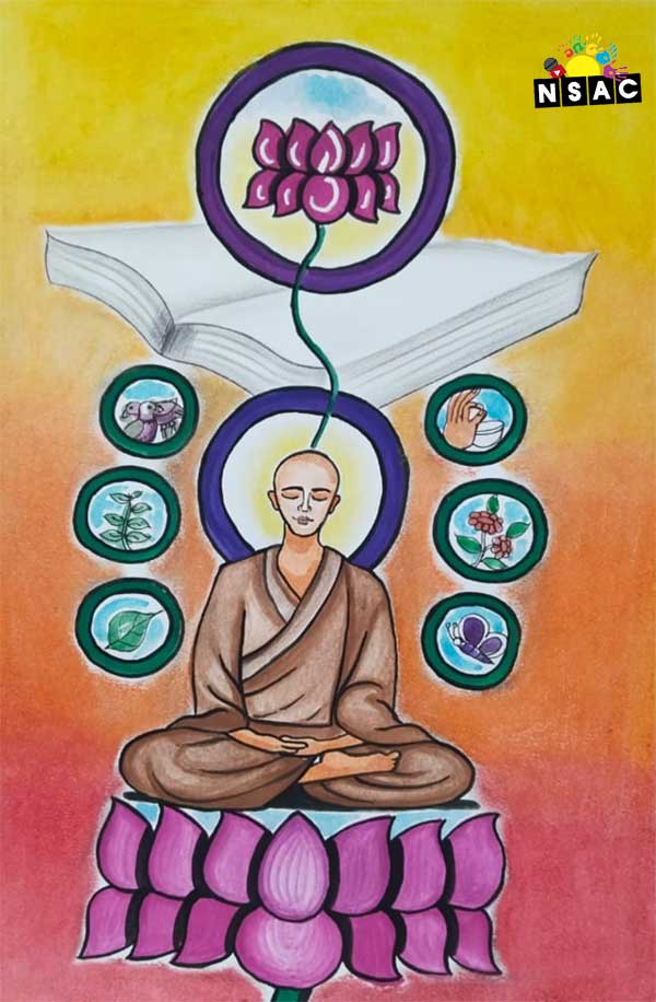 Artwork of Ankur Arya in 21st All India Child Art Competition 2025, In Search of Inner Peace - Online Competition, National Level Painting Competition for Kids, Painting Competition for Children, Online Painting Competition for Kids, Kids Art Competition, Children Art Contest, Drawing Competition for Children, Painting Competition in Delhi for Kids, Nav Shri Art & Culture Organisation, Himanshu Art Institute, Painting Competition Near Me, Painting Competition for Students, Painting Competition for School, Drawing Competition for School Students, Indian Art Contest, Art Competition, Painting Competition for School Students