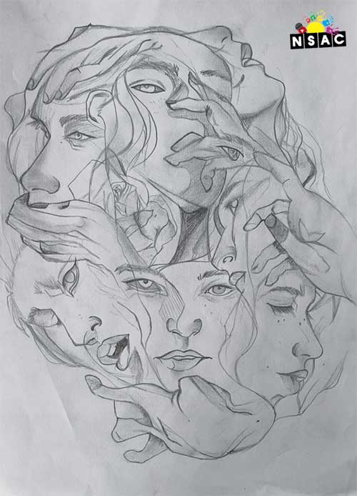 Artwork of Chinchana Kiran in 21st All India Child Art Competition 2025, In Search of Inner Peace - Online Competition, National Level Painting Competition for Kids, Painting Competition for Children, Online Painting Competition for Kids, Kids Art Competition, Children Art Contest, Drawing Competition for Children, Painting Competition in Delhi for Kids, Nav Shri Art & Culture Organisation, Himanshu Art Institute, Painting Competition Near Me, Painting Competition for Students, Painting Competition for School, Drawing Competition for School Students, Indian Art Contest, Art Competition, Painting Competition for School Students