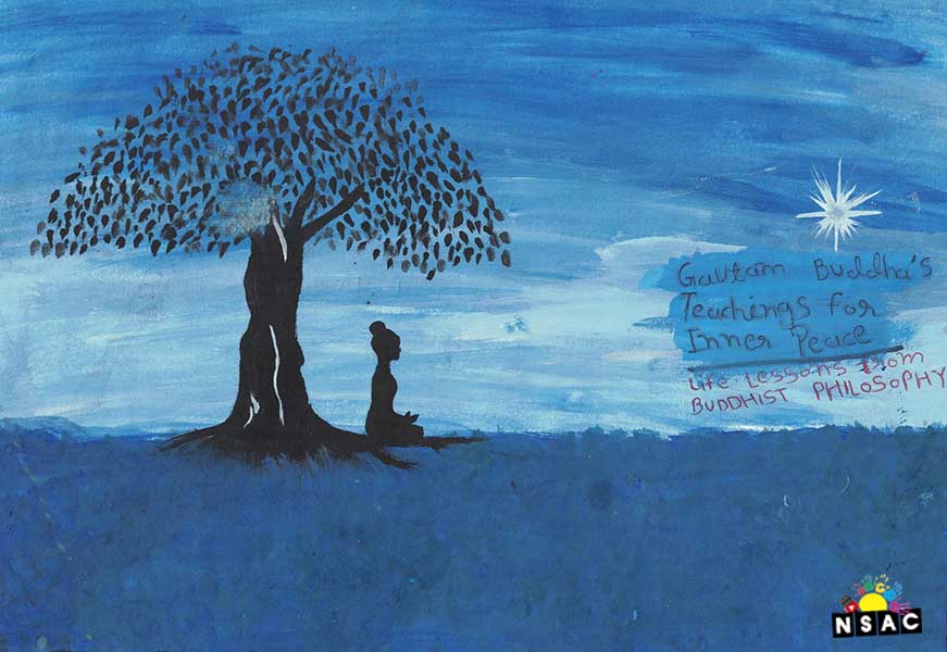 Artwork of Keshvala Falak Mahendrabhai in 21st All India Child Art Competition 2025, In Search of Inner Peace - Online Competition, National Level Painting Competition for Kids, Painting Competition for Children, Online Painting Competition for Kids, Kids Art Competition, Children Art Contest, Drawing Competition for Children, Painting Competition in Delhi for Kids, Nav Shri Art & Culture Organisation, Himanshu Art Institute, Painting Competition Near Me, Painting Competition for Students, Painting Competition for School, Drawing Competition for School Students, Indian Art Contest, Art Competition, Painting Competition for School Students