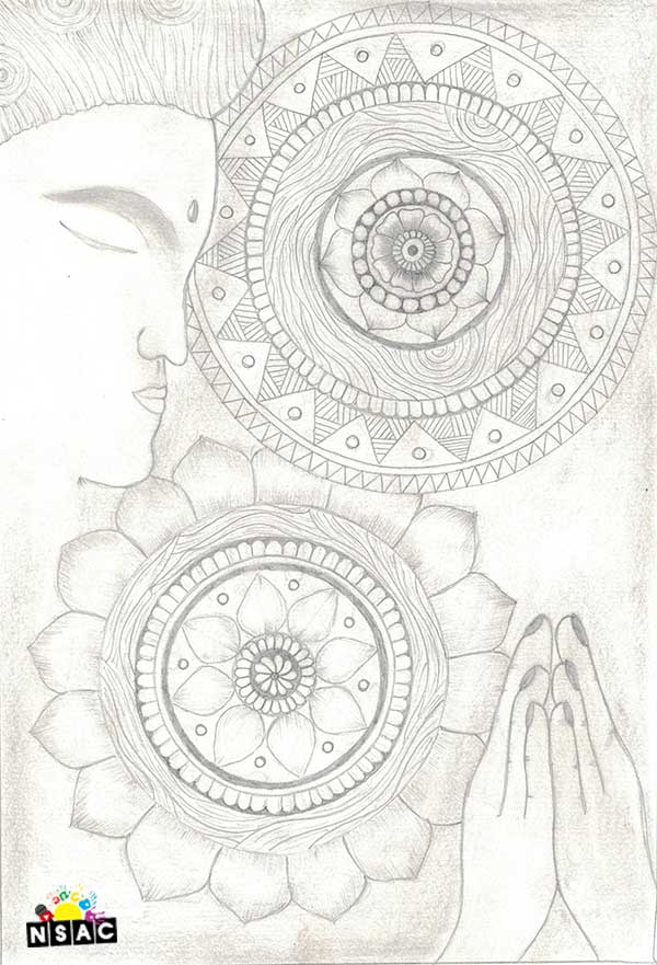 Artwork of Vasava Rinkal Vinodbhai in 21st All India Child Art Competition 2025, In Search of Inner Peace - Online Competition, National Level Painting Competition for Kids, Painting Competition for Children, Online Painting Competition for Kids, Kids Art Competition, Children Art Contest, Drawing Competition for Children, Painting Competition in Delhi for Kids, Nav Shri Art & Culture Organisation, Himanshu Art Institute, Painting Competition Near Me, Painting Competition for Students, Painting Competition for School, Drawing Competition for School Students, Indian Art Contest, Art Competition, Painting Competition for School Students