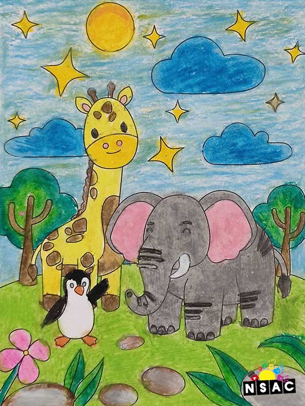 Artwork of Anahita Goel in 21st All India Child Art Competition 2025, Online Art Competition for Kids, National Level Painting Competition for Kids, Painting Competition for Children, Online Painting Competition for Kids, Kids Art Competition, Children Art Contest, Drawing Competition for Children, Painting Competition in Delhi for Kids, Nav Shri Art & Culture Organisation, Himanshu Art Institute, Painting Competition Near Me, Painting Competition for Students, Painting Competition for School, Drawing Competition for School Students, Indian Art Contest, Art Competition, Painting Competition for School Students