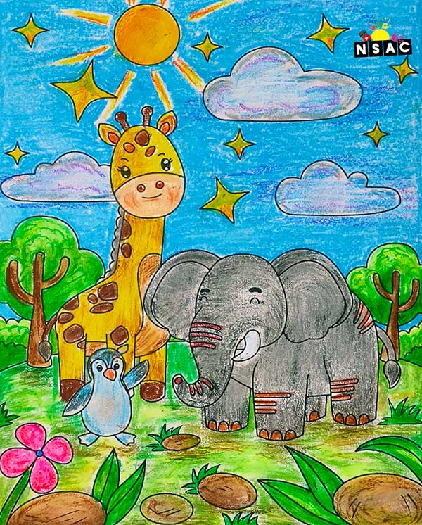 Artwork of Sanvi Chakraborty in 21st All India Child Art Competition 2025, Online Art Competition for Kids, National Level Painting Competition for Kids, Painting Competition for Children, Online Painting Competition for Kids, Kids Art Competition, Children Art Contest, Drawing Competition for Children, Painting Competition in Delhi for Kids, Nav Shri Art & Culture Organisation, Himanshu Art Institute, Painting Competition Near Me, Painting Competition for Students, Painting Competition for School, Drawing Competition for School Students, Indian Art Contest, Art Competition, Painting Competition for School Students