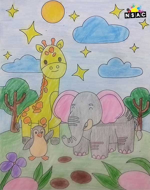 Artwork of V Thashvin Vinith in 21st All India Child Art Competition 2025, Online Art Competition for Kids, National Level Painting Competition for Kids, Painting Competition for Children, Online Painting Competition for Kids, Kids Art Competition, Children Art Contest, Drawing Competition for Children, Painting Competition in Delhi for Kids, Nav Shri Art & Culture Organisation, Himanshu Art Institute, Painting Competition Near Me, Painting Competition for Students, Painting Competition for School, Drawing Competition for School Students, Indian Art Contest, Art Competition, Painting Competition for School Students