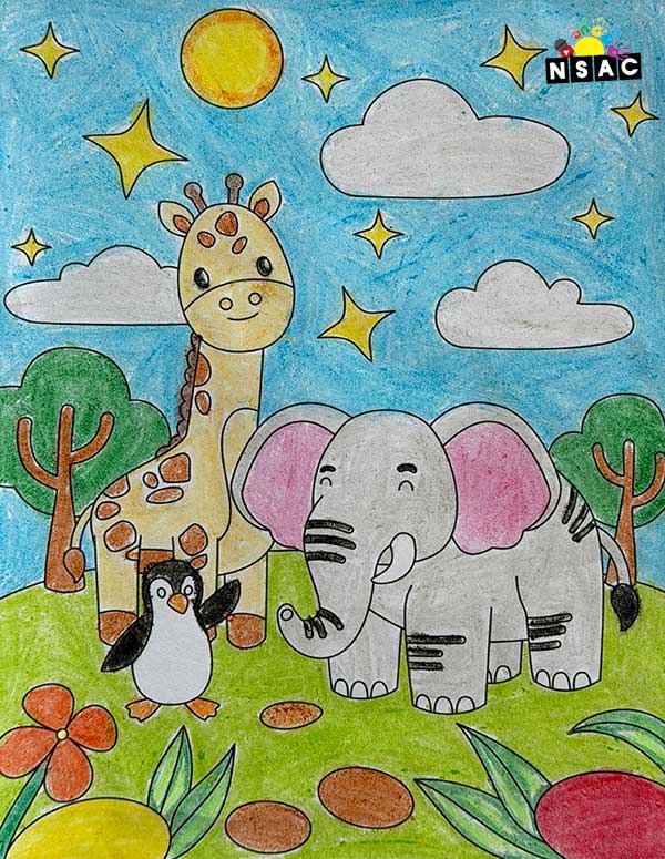 Artwork of Kyra Ujwal Chordiya in 21st All India Child Art Competition 2025, Online Art Competition for Kids, National Level Painting Competition for Kids, Painting Competition for Children, Online Painting Competition for Kids, Kids Art Competition, Children Art Contest, Drawing Competition for Children, Painting Competition in Delhi for Kids, Nav Shri Art & Culture Organisation, Himanshu Art Institute, Painting Competition Near Me, Painting Competition for Students, Painting Competition for School, Drawing Competition for School Students, Indian Art Contest, Art Competition, Painting Competition for School Students