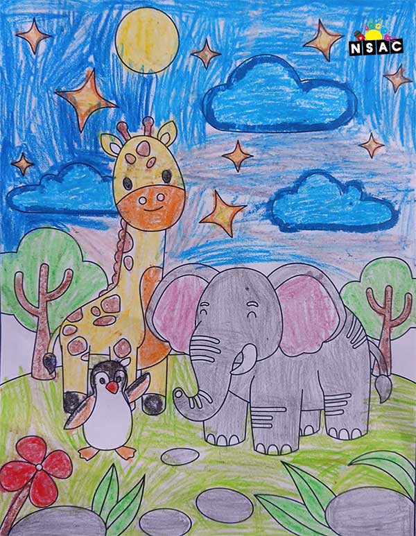 Artwork of Nehanshi Reddy in 21st All India Child Art Competition 2025, Online Art Competition for Kids, National Level Painting Competition for Kids, Painting Competition for Children, Online Painting Competition for Kids, Kids Art Competition, Children Art Contest, Drawing Competition for Children, Painting Competition in Delhi for Kids, Nav Shri Art & Culture Organisation, Himanshu Art Institute, Painting Competition Near Me, Painting Competition for Students, Painting Competition for School, Drawing Competition for School Students, Indian Art Contest, Art Competition, Painting Competition for School Students