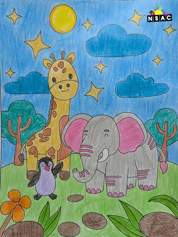 Artwork of Jai Rushabh Surana in 21st All India Child Art Competition 2025, Online Art Competition for Kids, National Level Painting Competition for Kids, Painting Competition for Children, Online Painting Competition for Kids, Kids Art Competition, Children Art Contest, Drawing Competition for Children, Painting Competition in Delhi for Kids, Nav Shri Art & Culture Organisation, Himanshu Art Institute, Painting Competition Near Me, Painting Competition for Students, Painting Competition for School, Drawing Competition for School Students, Indian Art Contest, Art Competition, Painting Competition for School Students