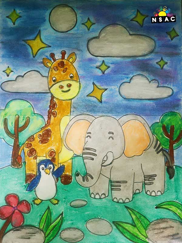 Artwork of Kamish Zafar in 21st All India Child Art Competition 2025, Online Art Competition for Kids, National Level Painting Competition for Kids, Painting Competition for Children, Online Painting Competition for Kids, Kids Art Competition, Children Art Contest, Drawing Competition for Children, Painting Competition in Delhi for Kids, Nav Shri Art & Culture Organisation, Himanshu Art Institute, Painting Competition Near Me, Painting Competition for Students, Painting Competition for School, Drawing Competition for School Students, Indian Art Contest, Art Competition, Painting Competition for School Students