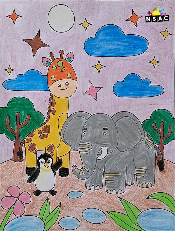 Artwork of Meghavarshana.R in 21st All India Child Art Competition 2025, Online Art Competition for Kids, National Level Painting Competition for Kids, Painting Competition for Children, Online Painting Competition for Kids, Kids Art Competition, Children Art Contest, Drawing Competition for Children, Painting Competition in Delhi for Kids, Nav Shri Art & Culture Organisation, Himanshu Art Institute, Painting Competition Near Me, Painting Competition for Students, Painting Competition for School, Drawing Competition for School Students, Indian Art Contest, Art Competition, Painting Competition for School Students