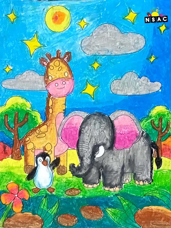 Artwork of B Dikshitha Renu in 21st All India Child Art Competition 2025, Online Art Competition for Kids, National Level Painting Competition for Kids, Painting Competition for Children, Online Painting Competition for Kids, Kids Art Competition, Children Art Contest, Drawing Competition for Children, Painting Competition in Delhi for Kids, Nav Shri Art & Culture Organisation, Himanshu Art Institute, Painting Competition Near Me, Painting Competition for Students, Painting Competition for School, Drawing Competition for School Students, Indian Art Contest, Art Competition, Painting Competition for School Students