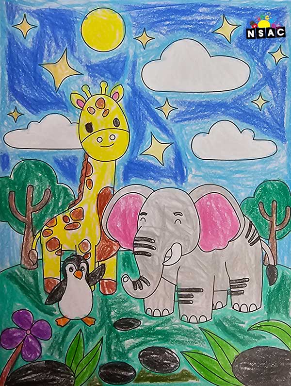 Artwork of Nivedha Vishnu in 21st All India Child Art Competition 2025, Online Art Competition for Kids, National Level Painting Competition for Kids, Painting Competition for Children, Online Painting Competition for Kids, Kids Art Competition, Children Art Contest, Drawing Competition for Children, Painting Competition in Delhi for Kids, Nav Shri Art & Culture Organisation, Himanshu Art Institute, Painting Competition Near Me, Painting Competition for Students, Painting Competition for School, Drawing Competition for School Students, Indian Art Contest, Art Competition, Painting Competition for School Students