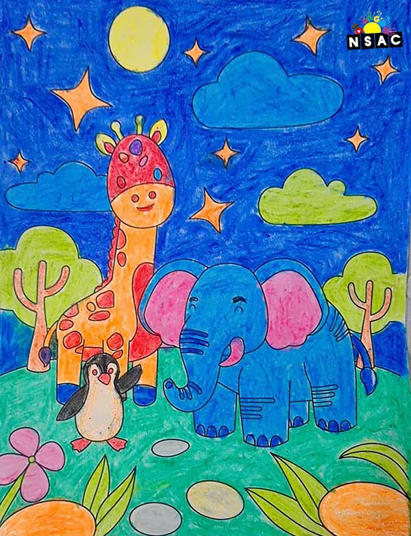 Artwork of Navika Agrawal in 21st All India Child Art Competition 2025, Online Art Competition for Kids, National Level Painting Competition for Kids, Painting Competition for Children, Online Painting Competition for Kids, Kids Art Competition, Children Art Contest, Drawing Competition for Children, Painting Competition in Delhi for Kids, Nav Shri Art & Culture Organisation, Himanshu Art Institute, Painting Competition Near Me, Painting Competition for Students, Painting Competition for School, Drawing Competition for School Students, Indian Art Contest, Art Competition, Painting Competition for School Students