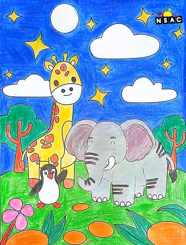 Artwork of Nithinya K G in 21st All India Child Art Competition 2025, Online Art Competition for Kids, National Level Painting Competition for Kids, Painting Competition for Children, Online Painting Competition for Kids, Kids Art Competition, Children Art Contest, Drawing Competition for Children, Painting Competition in Delhi for Kids, Nav Shri Art & Culture Organisation, Himanshu Art Institute, Painting Competition Near Me, Painting Competition for Students, Painting Competition for School, Drawing Competition for School Students, Indian Art Contest, Art Competition, Painting Competition for School Students