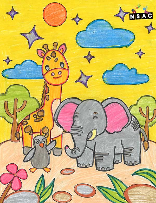 Artwork of Koallamudu A in 21st All India Child Art Competition 2025, Online Art Competition for Kids, National Level Painting Competition for Kids, Painting Competition for Children, Online Painting Competition for Kids, Kids Art Competition, Children Art Contest, Drawing Competition for Children, Painting Competition in Delhi for Kids, Nav Shri Art & Culture Organisation, Himanshu Art Institute, Painting Competition Near Me, Painting Competition for Students, Painting Competition for School, Drawing Competition for School Students, Indian Art Contest, Art Competition, Painting Competition for School Students