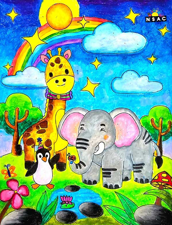 Artwork of Elakshi Mahakul in 21st All India Child Art Competition 2025, Online Art Competition for Kids, National Level Painting Competition for Kids, Painting Competition for Children, Online Painting Competition for Kids, Kids Art Competition, Children Art Contest, Drawing Competition for Children, Painting Competition in Delhi for Kids, Nav Shri Art & Culture Organisation, Himanshu Art Institute, Painting Competition Near Me, Painting Competition for Students, Painting Competition for School, Drawing Competition for School Students, Indian Art Contest, Art Competition, Painting Competition for School Students