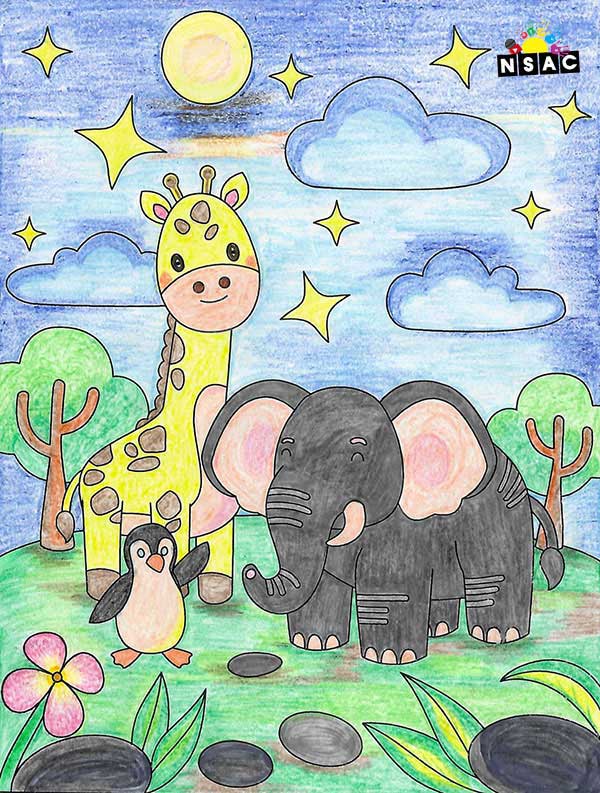 Artwork of Alima Bano in 21st All India Child Art Competition 2025, Online Art Competition for Kids, National Level Painting Competition for Kids, Painting Competition for Children, Online Painting Competition for Kids, Kids Art Competition, Children Art Contest, Drawing Competition for Children, Painting Competition in Delhi for Kids, Nav Shri Art & Culture Organisation, Himanshu Art Institute, Painting Competition Near Me, Painting Competition for Students, Painting Competition for School, Drawing Competition for School Students, Indian Art Contest, Art Competition, Painting Competition for School Students