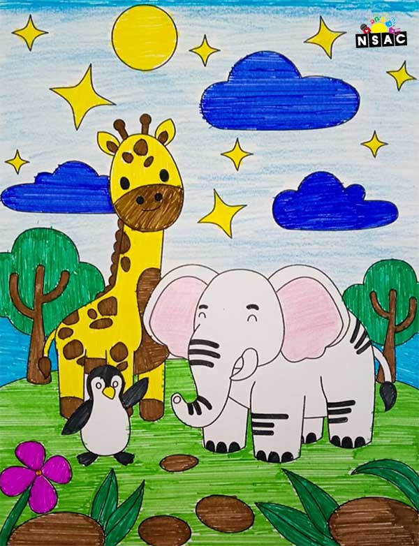 Artwork of Shreesha G Kharvi in 21st All India Child Art Competition 2025, Online Art Competition for Kids, National Level Painting Competition for Kids, Painting Competition for Children, Online Painting Competition for Kids, Kids Art Competition, Children Art Contest, Drawing Competition for Children, Painting Competition in Delhi for Kids, Nav Shri Art & Culture Organisation, Himanshu Art Institute, Painting Competition Near Me, Painting Competition for Students, Painting Competition for School, Drawing Competition for School Students, Indian Art Contest, Art Competition, Painting Competition for School Students