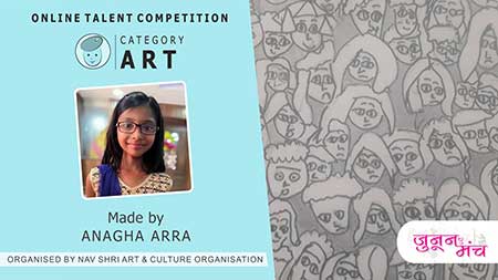 Anagha Arra Art Performance in Online Art Competition, Online Talent Competition