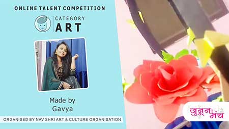 Gavya Art Performance in Online Art Competition, Online Talent Competition