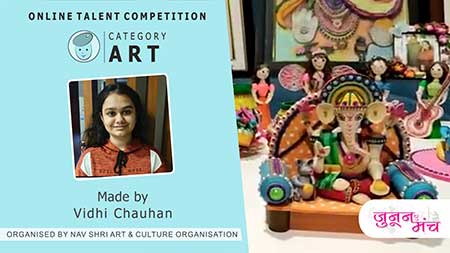 Vidhi Chauhan Art Performance in Online Art Competition, Online Talent Competition