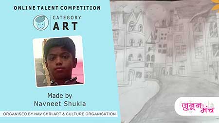 Navneet Shukla Art Performance in Online Art Competition, Online Talent Competition