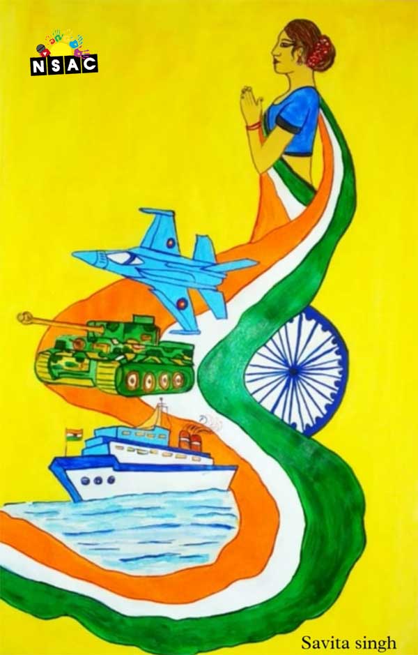 Savita Singh Painting in Online Painting Competition - Azadi Ka Amrit Mahotsav